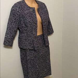New York & Company Black and White Blazer & Skirt